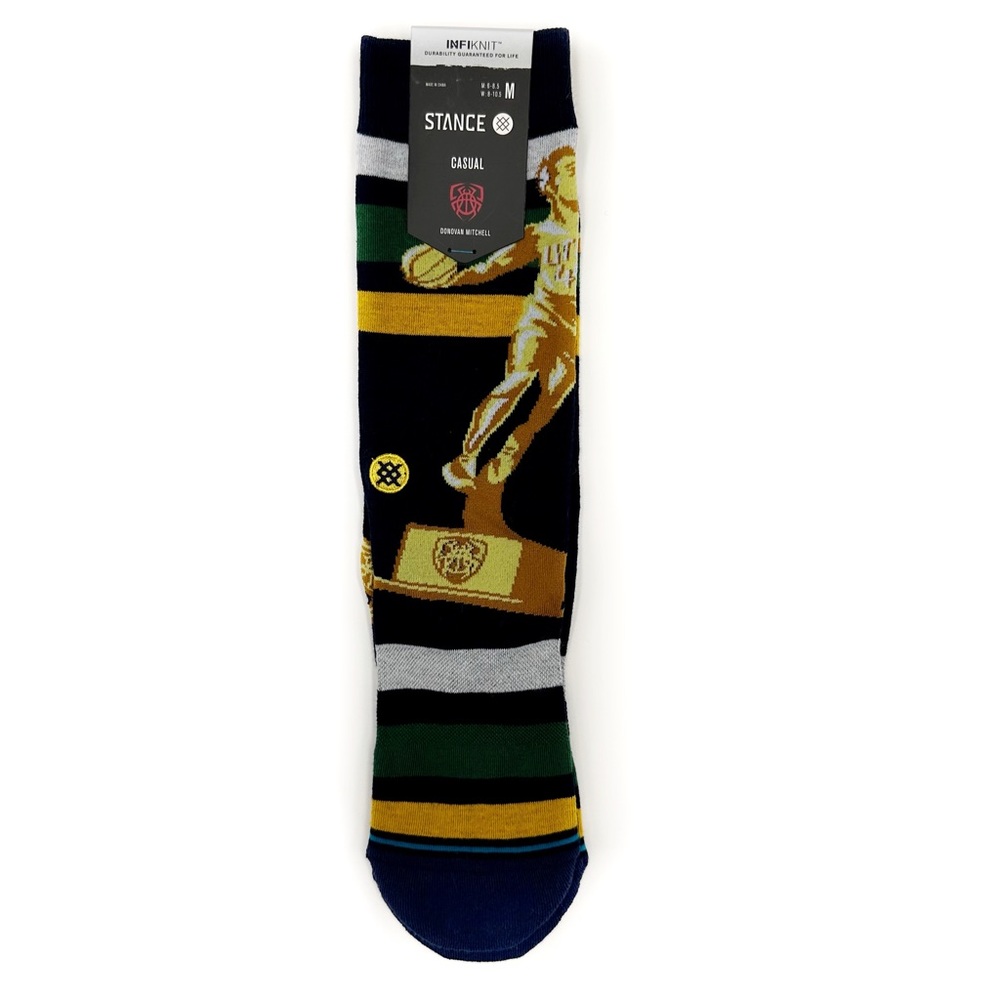 Stance Donovan Mitchell Spida Dunk Crew Socks Medium Mens Womens NBA Fan Gear
